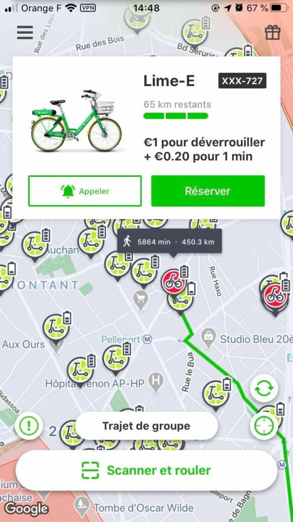 Lime map jump application e-bike uber